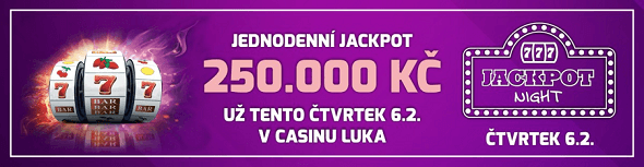 Mega Jackpot Night rozdá 250 000 Kč v jackpotech