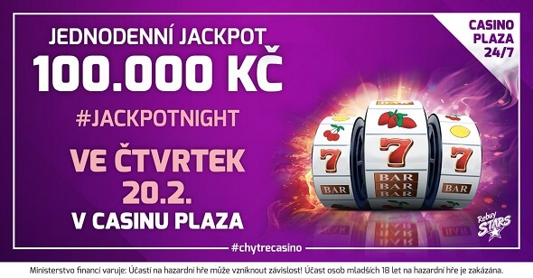 První plzeňská Jackpot Night rozdá 100 000 Kč