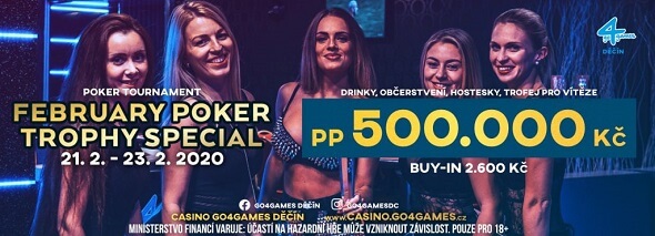 G4G Děčín: únorová Poker Trophy o 500 000 Kč