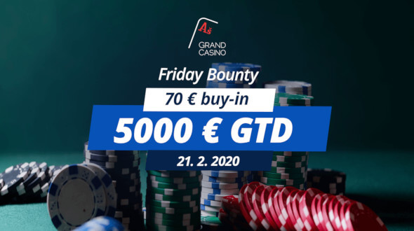 Friday Bounty garantuje nejméně €5,000 na výhrách