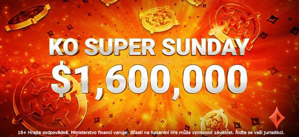Nedělní KO Super Sunday na partypokeru garantuje $1,6 milionu!