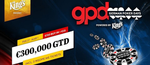 Main Event German Poker Days garantuje €300,000
