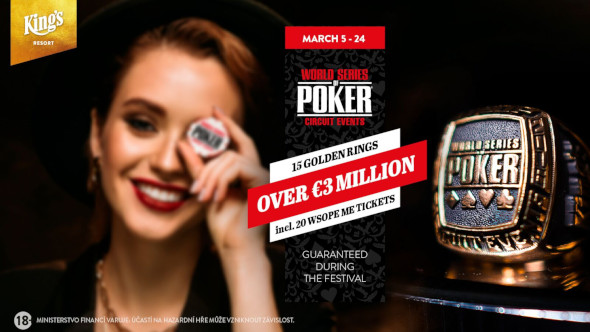 Březnový WSOP Circuit garantuje přes €3 miliony a patnáct prstenů