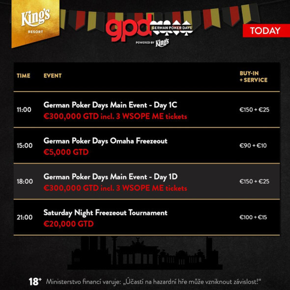 Sobotní program v King's
