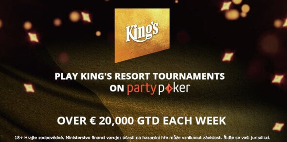 Turnaje King's si můžete zahrát už dnes, online na partypokeru