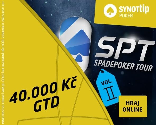 Dnes večer na herně SYNOT TIP - první turnaj z květnové poker ligy! Garantováno je 40,000 Kč!