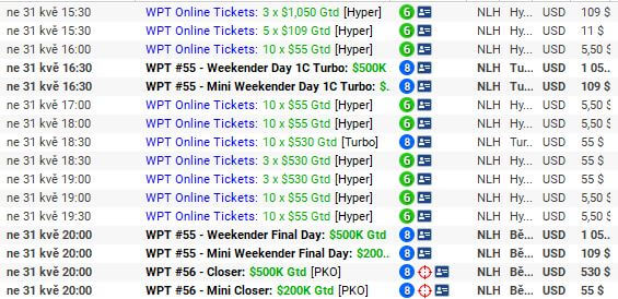 Závěrečný program WPT Online