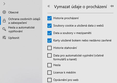 Jak smazat cookies v prohlížeči Internet Eplorer