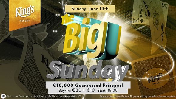 Týden zakončí Big Sunday s garancí €10,000