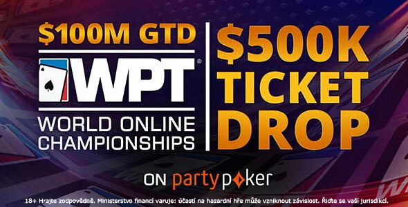 Partypoker rozdává $500,000 v ticketech do WPT Championship