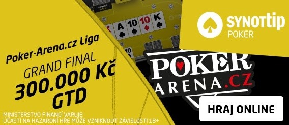 Nenechte si ujít velké online finále SYNOT TIP Poker-Arena.cz ligy o 300,000 Kč!