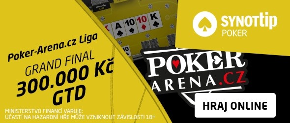 Nenechte si ujít velké online finále SYNOT TIP Poker-Arena.cz ligy o 300,000 Kč!