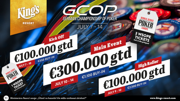 GCOP: V King's se tento týden hraje o více než €600,000