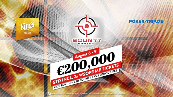 Bounty Hunter Days přivážejí do King's garanci €200,000