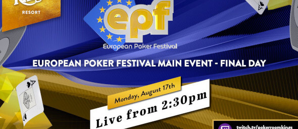  Živě: Finále European Poker Festivalu o €102,628 pro vítěze