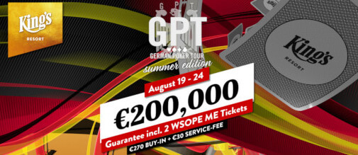Letní German Poker Tour garantuje v King's přes €250,000