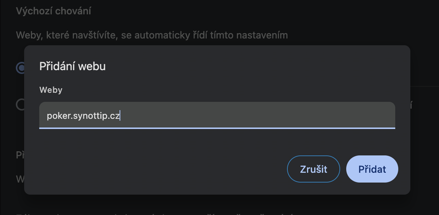 SYNOT TIP poker - automatické otevírání stolů - Krok 7