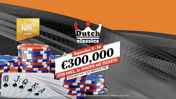 V Main Eventu Dutch Classics se hraje o nejméně €300,000