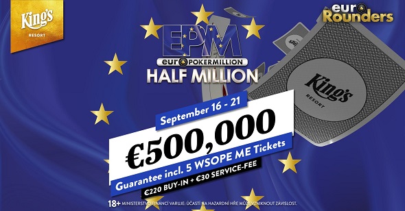Půlka měsíce nabídne EuroPokerMillion o nejméně €500,000