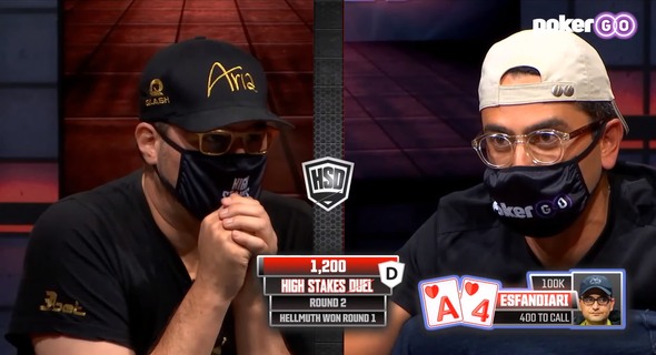 Hellmuth a Esfandiari se utkali ve druhém kole High Stakes Duelu.