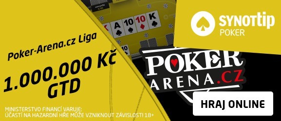 Hrajte SYNOT TIP Poker-Arena.cz ligu s 1,000,000 Kč GTD!