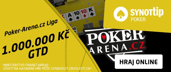 Hrajte SYNOT TIP Poker-Arena.cz ligu s 1,000,000 Kč GTD!