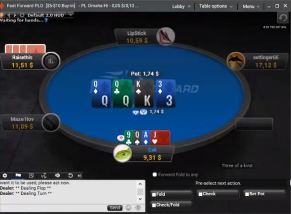 PLO – Short stack situace (1.)