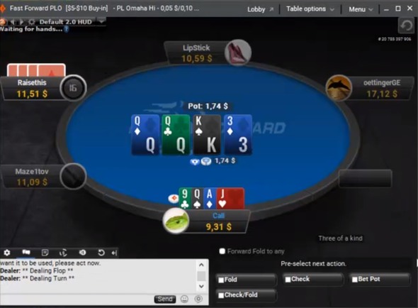 Pot Limit Omaha – Floating (2.)