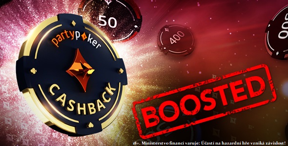 Partypoker odměňuje aktivní hráče, navyšuje cashback o 10 %