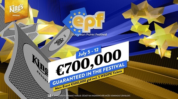 European Poker Festival v King's Resortu garantuje €700 tisíc