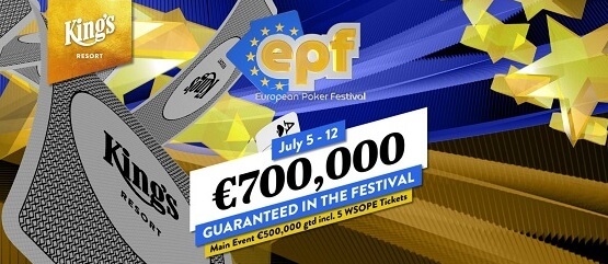 European Poker Festival v King's Resortu garantuje €700 tisíc