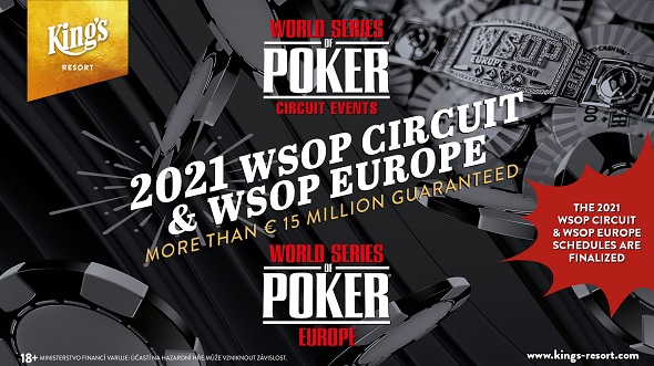 Známe program WSOP Europe 2021 v King's, ve hře 15 náramků