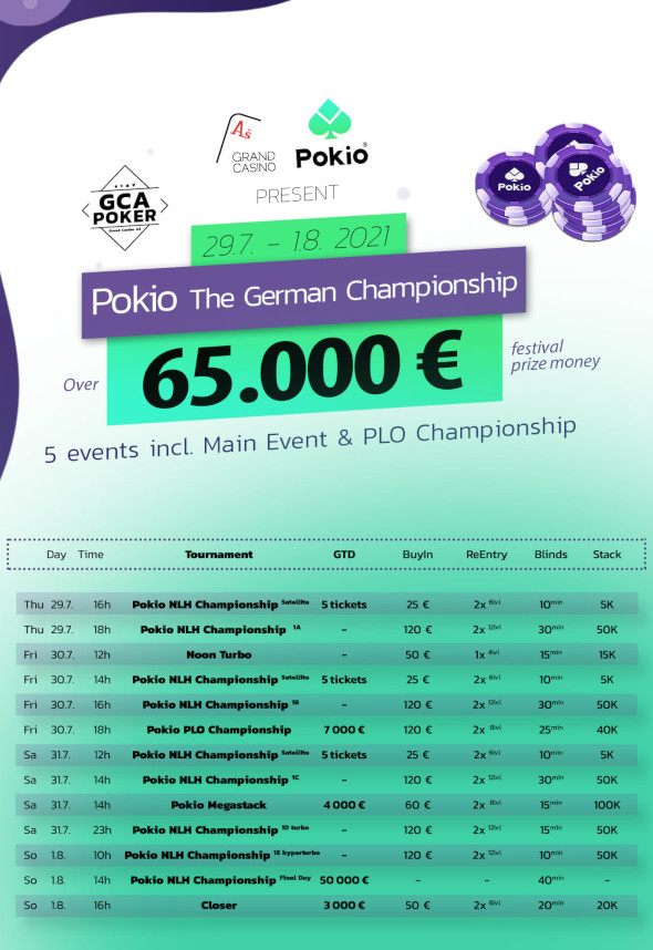 Program nadcházejícího Pokio German Championship