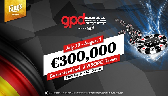 German Poker Days v King's: GPD garantuje €300 tisíc