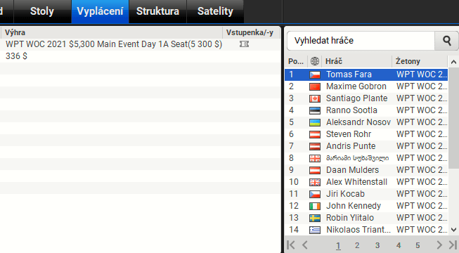 Tomáš Fára a Jiří Kocáb se kvalifikovali do Main Event WPT WOC 2021