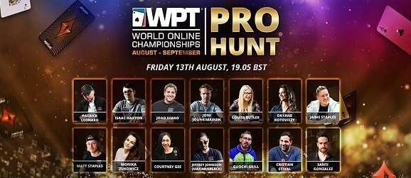 Zahrajte si partypoker WPT Pro Hunt s přidanými tikety za vyřazení profíků