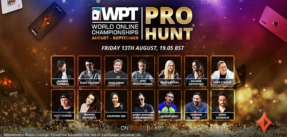 Zahrajte si partypoker WPT Pro Hunt s přidanými tikety za vyřazení profíků