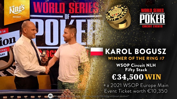 Vítězem WSOPC FiftyStacku je Karol Bogusz z Polska