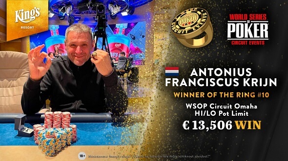 Antonius Franciscus Krijn je vítězem WSOPC Omaha Hi/Lo Pot Limit eventu