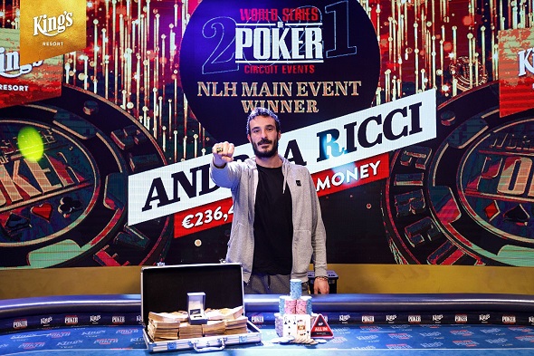 Šampionem Main Eventu WSOP Circuit 2021 v King's je Andrea Ricci z Itálie