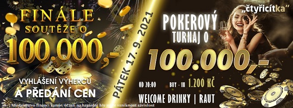 Casino 40 Uherské Hradiště: V pátek 17. 9. zábavný turnaj o garantovaných 100 tisíc