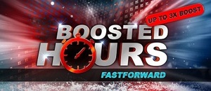 Boosted Hours Fastforward: Získejte na partypokeru ve vybrané hodiny až trojnásobný cashback