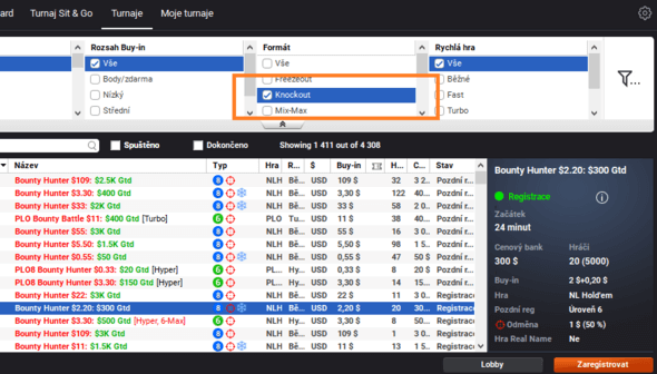 Progressive Knockout turnaje na partypokeru naleznete snadno a rychle