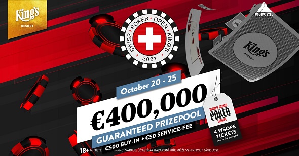Swiss Poker Open se v říjnu vrací do King's, garance vzrostla na €400,000
