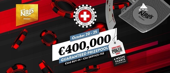 Swiss Poker Open se v říjnu vrací do King's, garance vzrostla na €400,000
