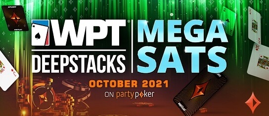 Mega satelity do turnajů WPTDeepStacks Online na partypokeru, to je možnost zahrát si lukrativní turnaje za zlomek buy-inu
