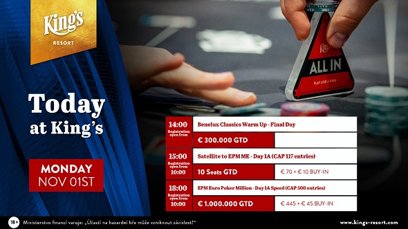 V King's dnes odstartuje Euro Poker Million s garancí €1,000,000