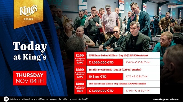 Program King's Resortu na čtvrtek 4. listopadu