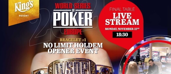 Živě z King's Resortu: Sledujte přímý přenos finále WSOPE NLH Openeru