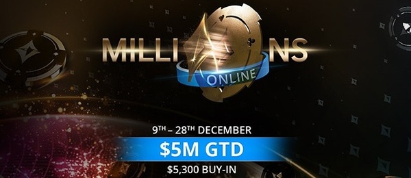 Partypoker MILLIONS Online v prosinci 2021 garantuje $5,000,000 na výhrách